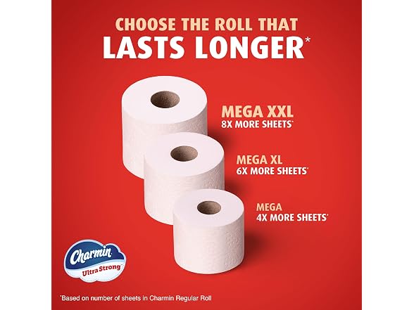 Charmin Ultra Strong Toilet Paper 12 Mega Rolls
