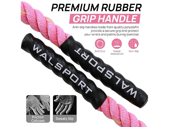Weighted Jump Rope for Fitness (pink, 3.5 LBS)