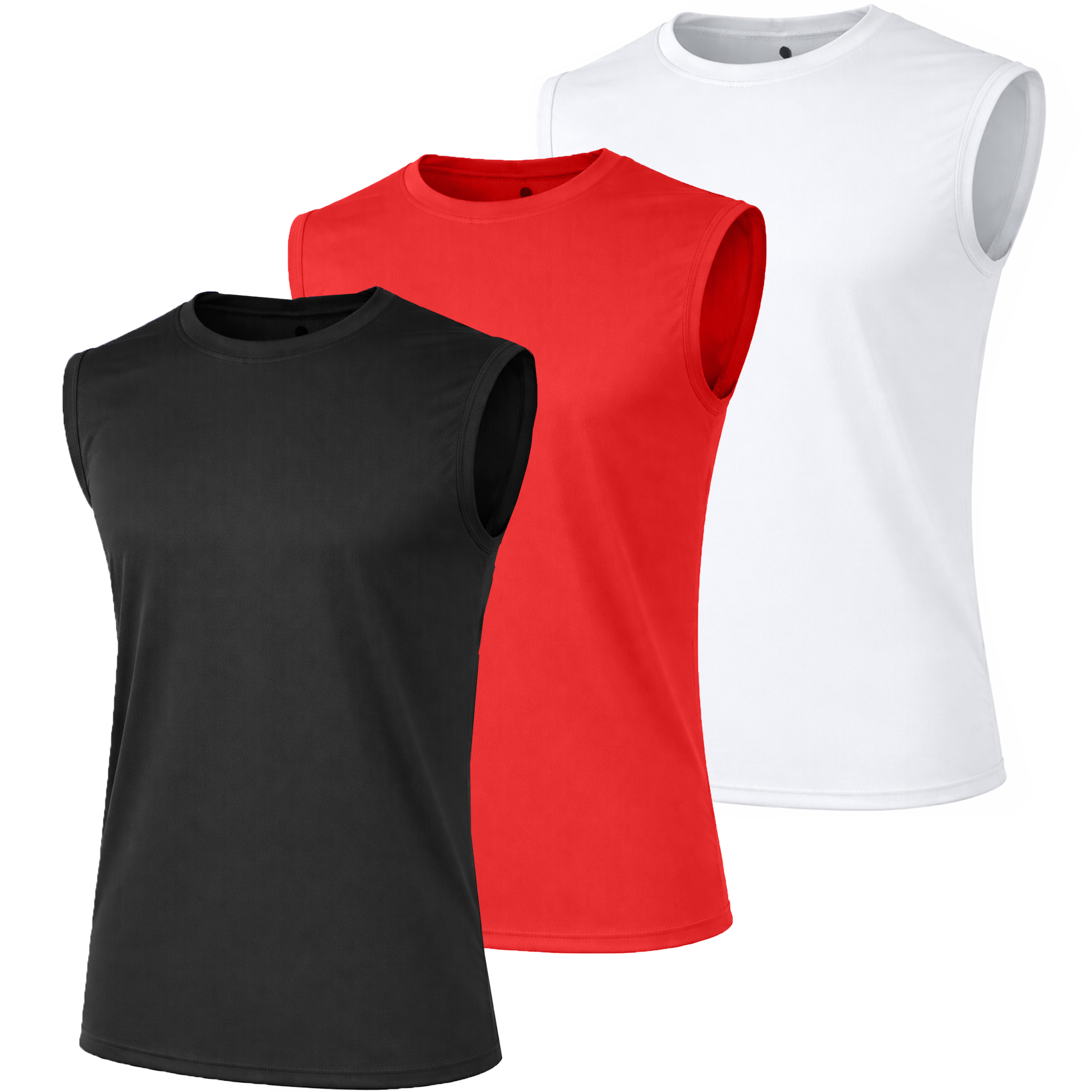 Mens 3PK Moisture Wicking Muscle Tee - Gallery 9