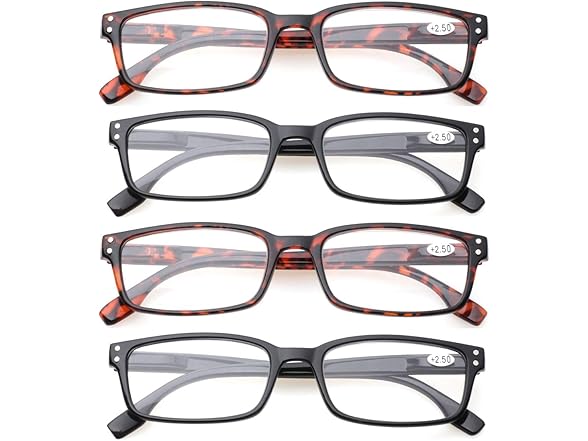8 Pack Reading Glasses w/ Spring Hinges