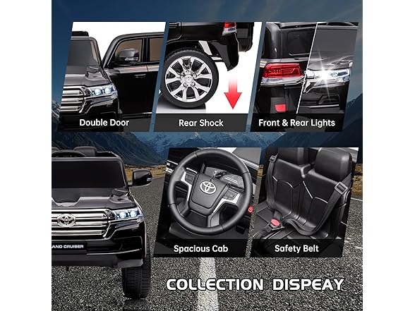 12V Kids Ride on Car, SXYCMY Electric Police Car Battery Powered