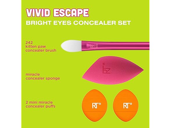 Real Techniques Vivid Escape Bright Eyes Concealer 4 Piece Set