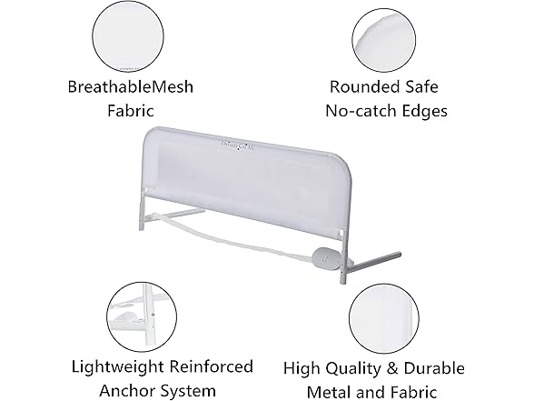 Dream On Me Adjustable Mesh Bed Rail