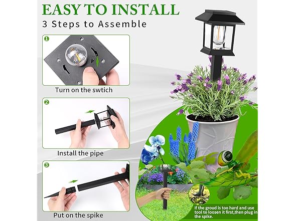 12 Pack Solar Outdoor Lights