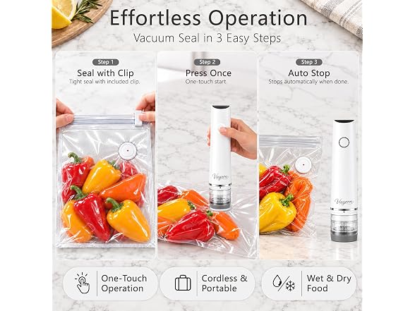 Vieyorn Compact Food Vacuum Sealer Kit