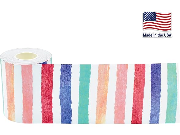 Teacher Created Resources Watercolor Stripes Border