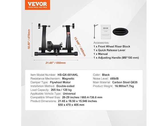 Bike Trainer Stand, Magnetic Stationary Bike