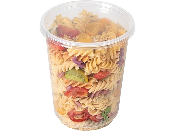 Restaurantware 32 oz Clear Plastic To Go Deli Container, 50 Pack