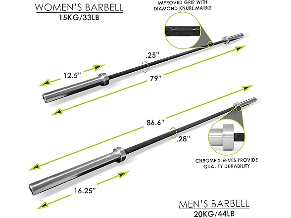 ProsourceFit Olympic Barbell Multipurpose Weight Lifting Bar