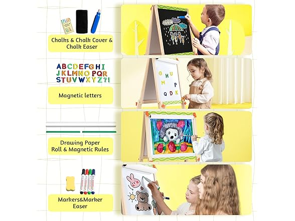 Wooden Art Easel for Kids