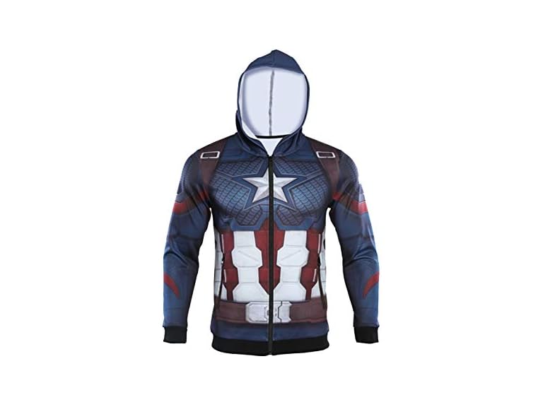 WKDFOREVER Men's (S) 3D Captain Fashion Cosplay
