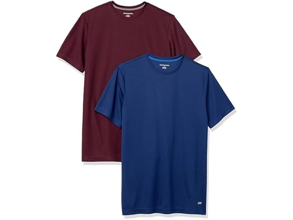 Amazon Essentials Mens Moisture Wicking Tech Tee 2Pk