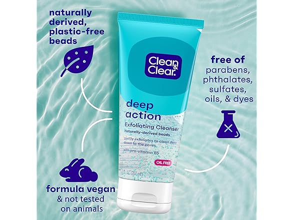 Clean&Clear Deep Action Exfoliating Wash 7oz