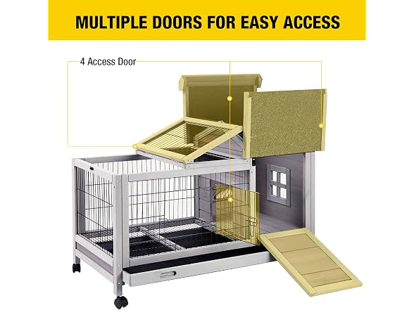 Aivituvin Rabbit Hutch Indoor Bunny Cage