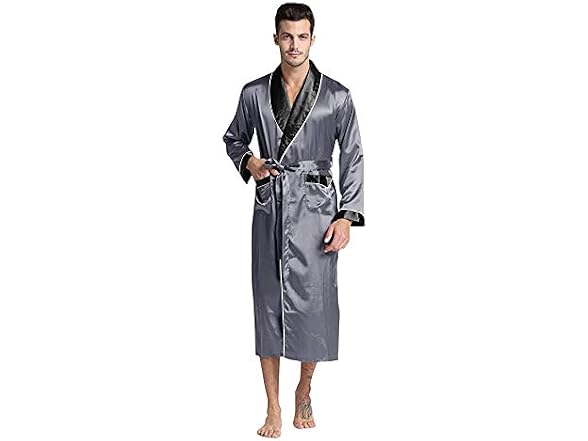 Regency New York Men (XXL) Silky Satin Robe