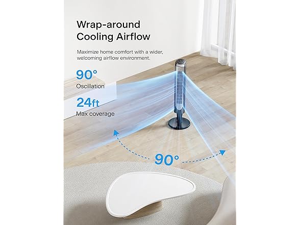 PELONIS 36-Inch Oscillating Tower Fan