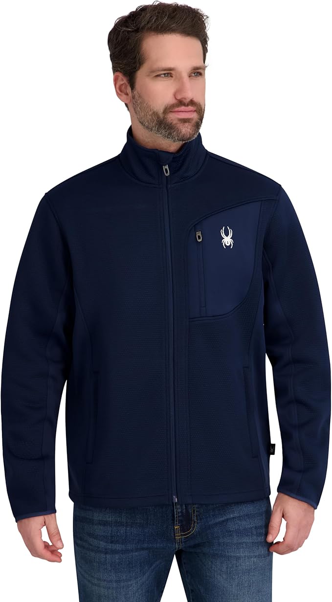 Spyder Mens Encore Fleece Zip Up Jacket (S) - Gallery 4