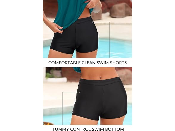 Yonique Women (S) Two Piece Tankini Swim Swimsuits