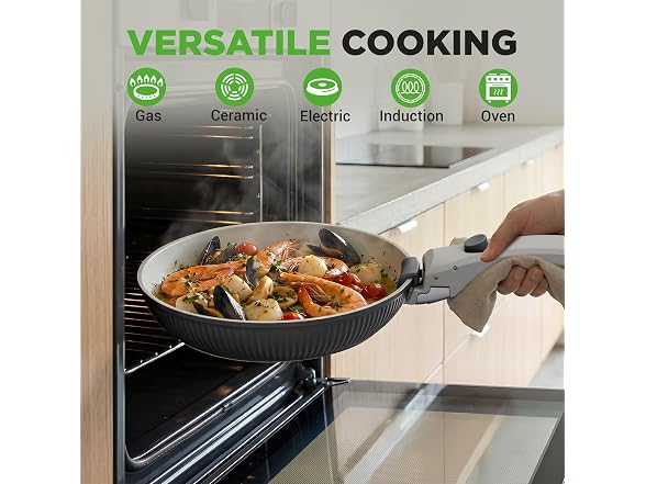 NutriChef 18-Piece Ceramic Cookware Set