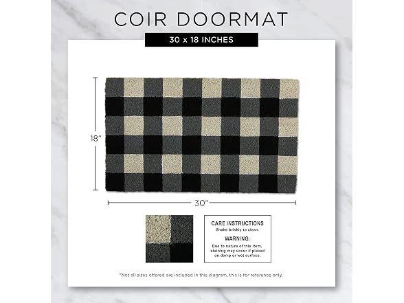 DII Colorful Design Natural Coir Doormat