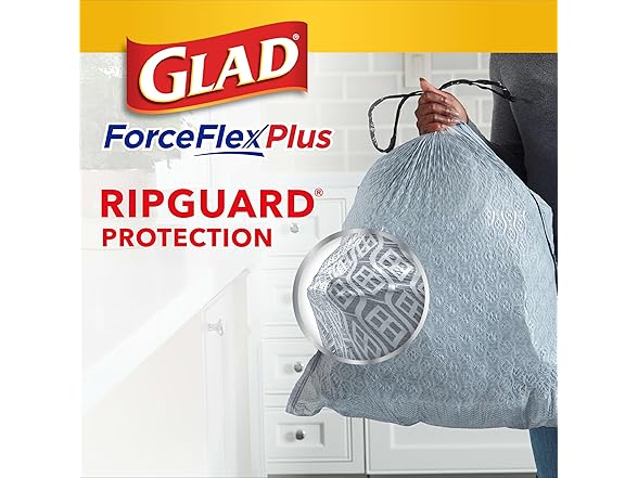 Glad Food Storage Glad ForceFlexPlus Tall Kitchen Dra