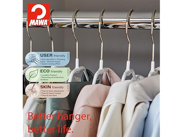 Clothing Hangers Style 42/FT, Set of 4, Latte