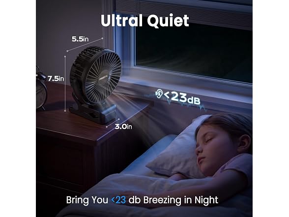 FRIZCOL Clip on Fan Black