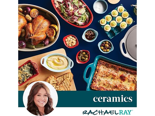 Rachael Ray Ceramics Round Ramekins 4PK Gray