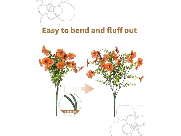 FERLLY Fall Artificial Flowers for Decoration