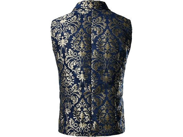 Vatpave Men (XXL) Victorian Gothic Vest Sv16-navy