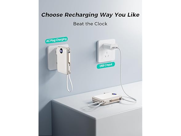 Sucrosey Portable Charger with Built in Cables