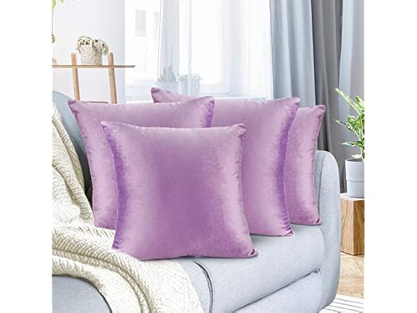 Nestl Throw Pillow Covers, Cozy Velvet, Set of 4