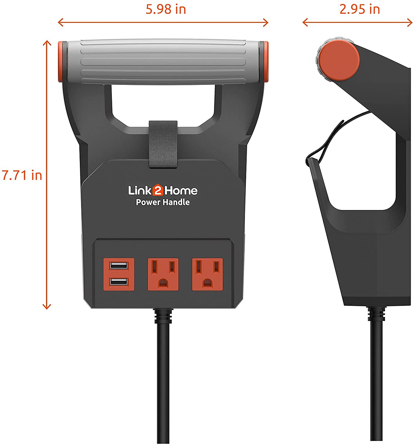 Link2Home Power Handle 20' Extension Cord - Gallery 11