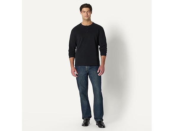 Men's Relaxed-Fit Long Sleeve Henley