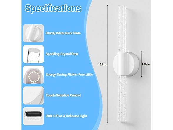 VerRon B0FR9JZBFJ Magnetic Wall Sconce 2-Pack