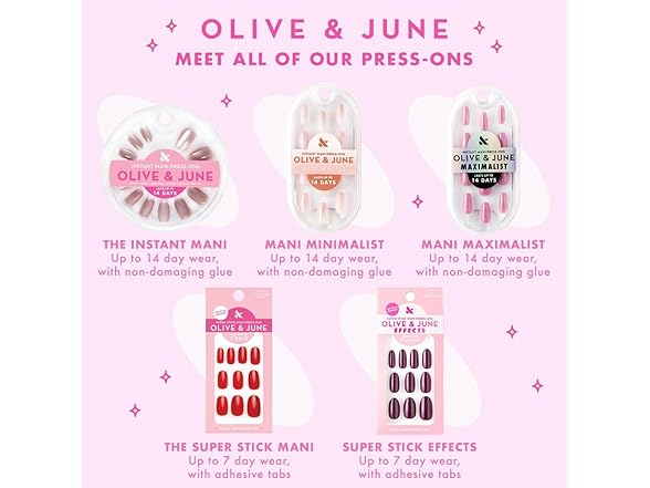 Olive & June Instant Mani Press-On Nails Daisy Dance