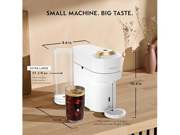 Nespresso Vertuo Pop+ Deluxe Coffee & Espresso Maker by De'Longhi