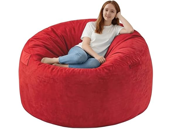 SIMFLAG Red 5FT Bean Bag Chair