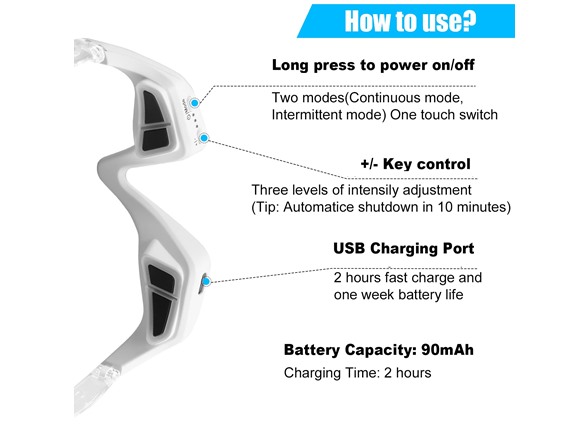 LitePow  Red Light Therapy Glasses