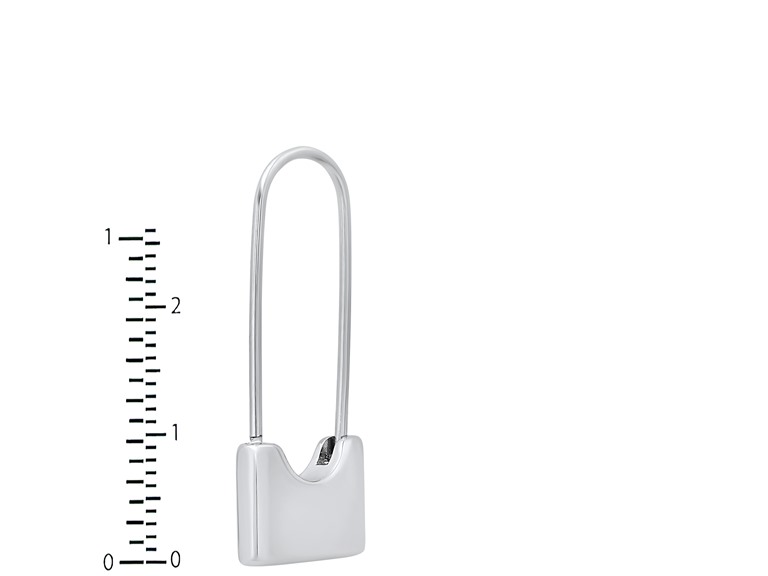 Silver Padlock Drop Earrings