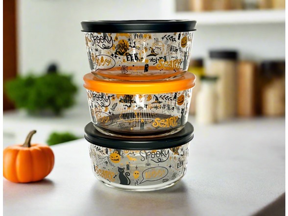 Halloween Glass Food Storage Set 12-Piece