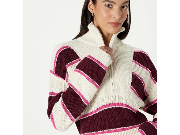 The Drop Women Russel Half Zip Sweater