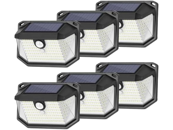 Brightever Solar Motion Sensor Wall Lights 6pk