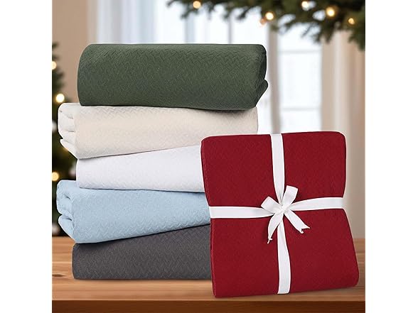 Superior Nobel Cotton Chevron Blanket, King, Charcoal