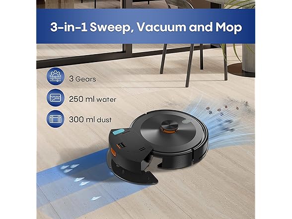 Bagotte Robot Vacuum and Mop Combo