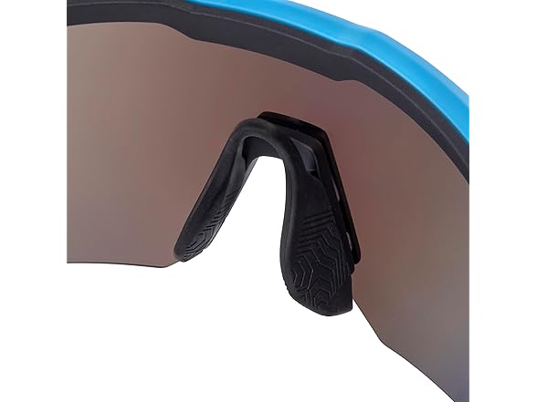 Safety Eyewear Blue Frame Mirror Lens