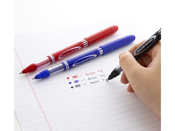 BAZIC Forza Asst. Color Needle Tip Gel Pen 3Pack