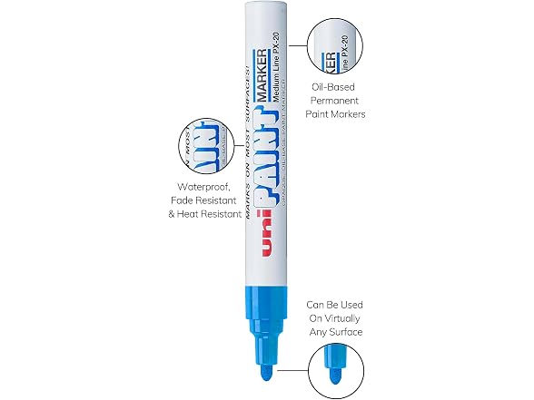 Sanford Uni-Ball Uni-Paint Oil-Base Medium Line Markers
