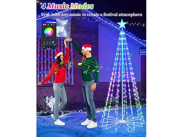 Brightever 7FT 295 LED Smart Cone Christmas Tree