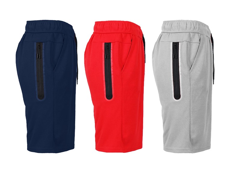 GBH WC-----(M3PK) / J/MTFS-110 / NV-RD-HG / S Small 3Pk Mens T/F Performance Shorts Navy - Red - Heather Grey